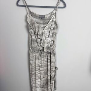 MICHAEL STARS | Gray Tie-Dye Sleeveless Jumpsuit with Belt Women’s Size Small